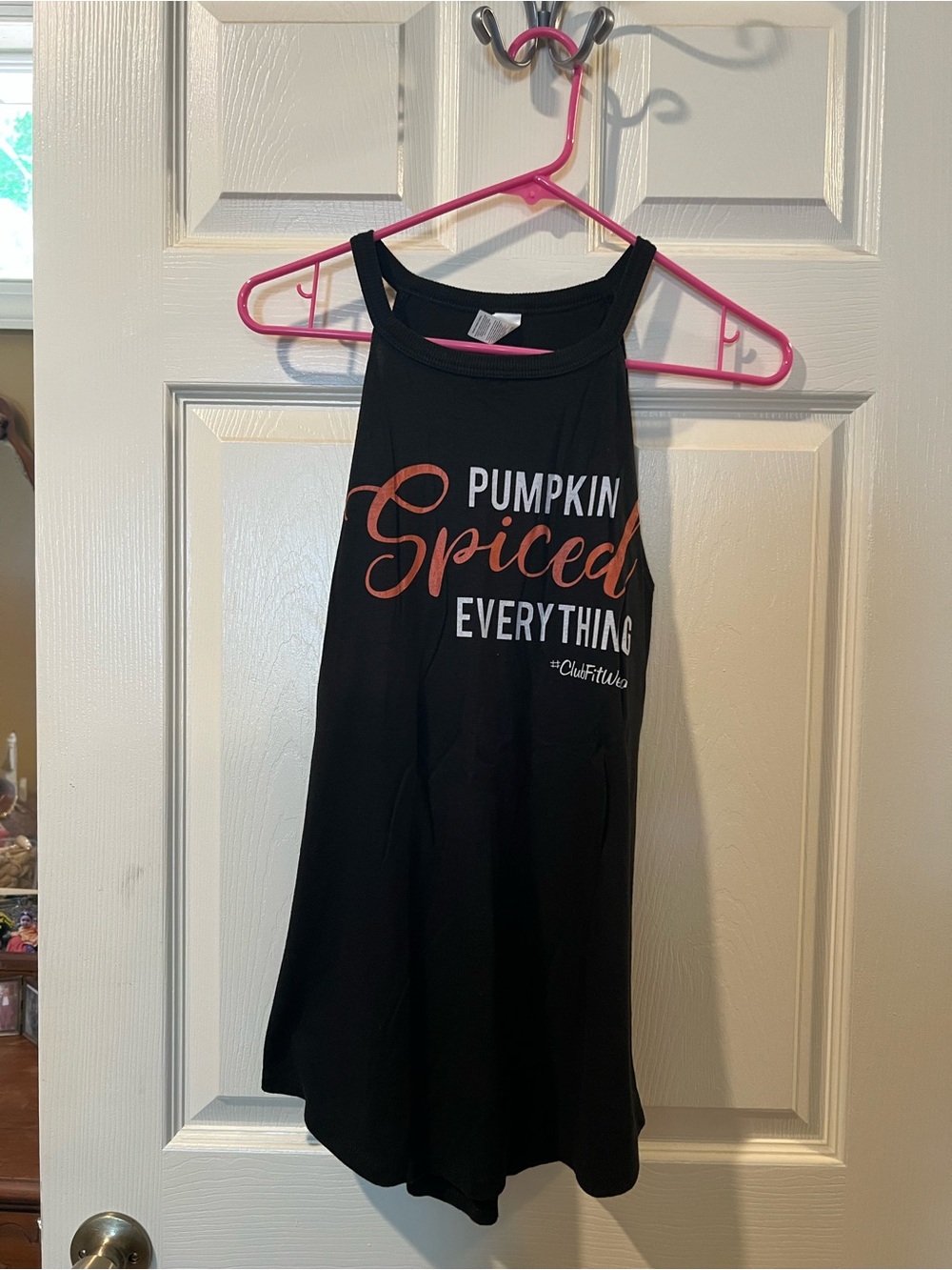 Black Tank Top "Pumpkin Spiced Everything" Graphic
